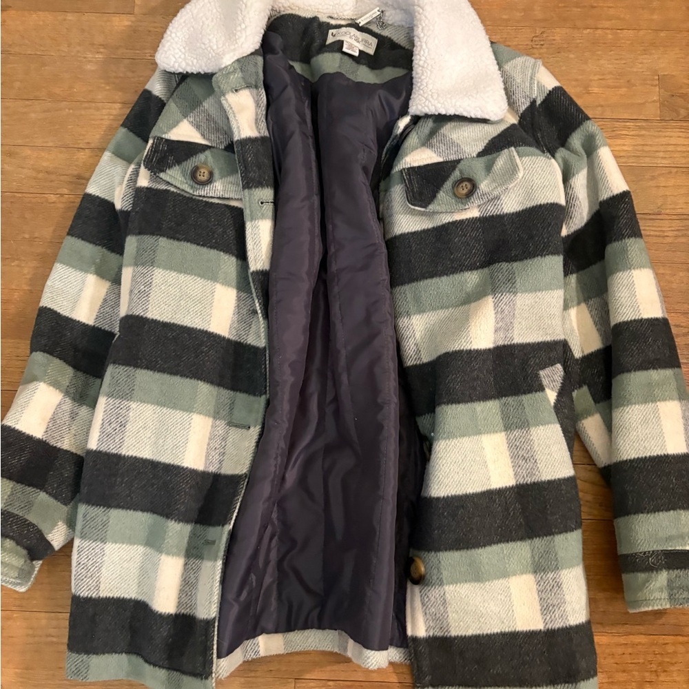 UGG Green and Black Plaid Women's Snow Jacket